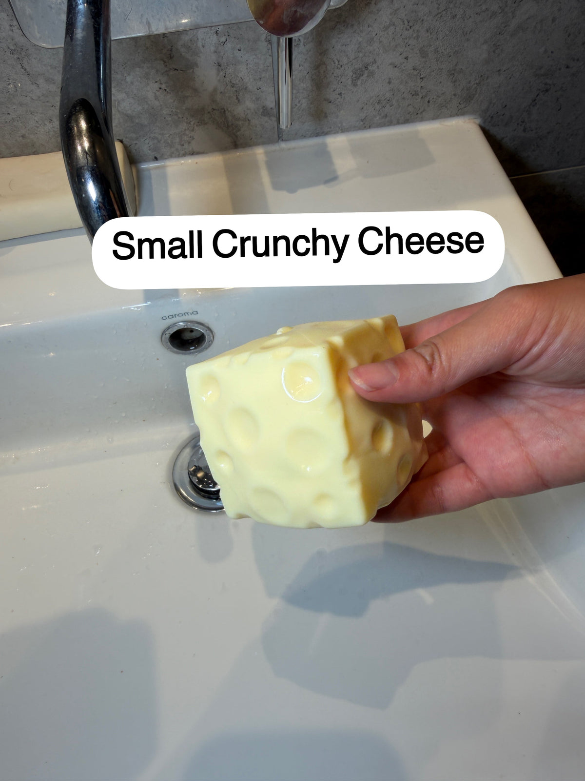 Small Crunchy Cheese Squishy (Zero bounce-back) Squish Fidget Toy(Hard Strength)