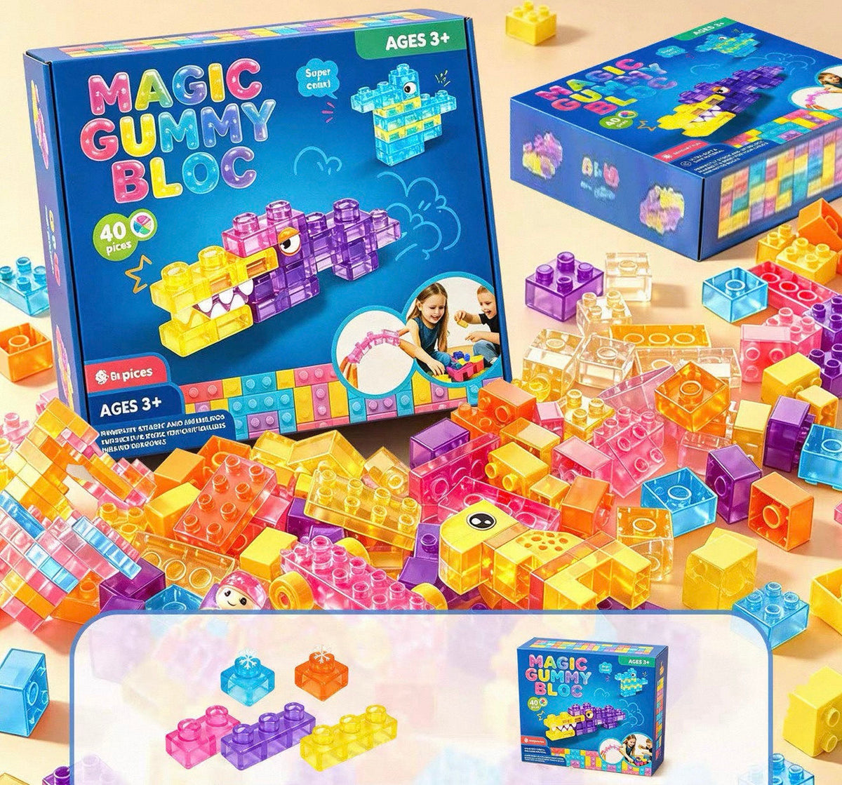 Soft Jelly Magic Gummy Blocks