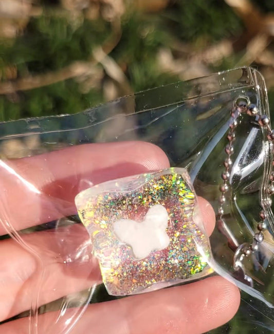 Small Glitter Butterfly Key Chain