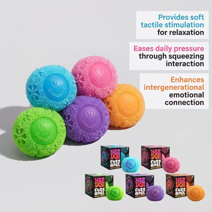 Needoh-Style Colorful Squishy Plush Stress Balls, Squeeze & Rebound Fidget Toys