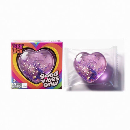 Needoh Heart-Shaped Squeeze Toy: Super Soft, Cute, Compact, and Portable Office Stress-Relief Toy
