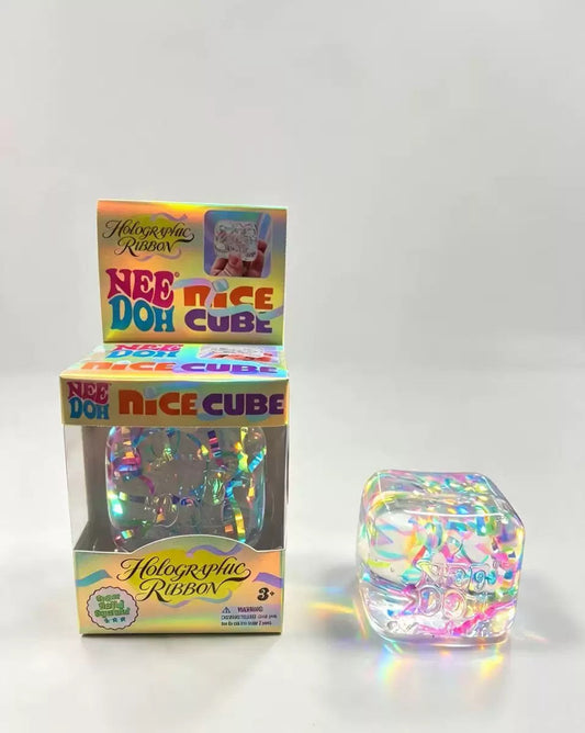 NeeDoh Holographic Ribbon Nice Cube